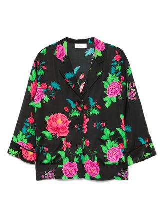 Nissa floral-print shirt - women - Viscose - 40 - Black