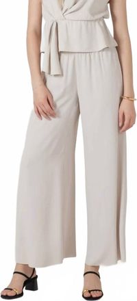 BLACK TAPE Flowy Wide Leg Pants In Matte Pearl