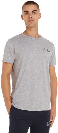 Tommy Hilfiger Mens Short Sleeve Round Neck T-Shirt, Grey (Light Grey Heather), S