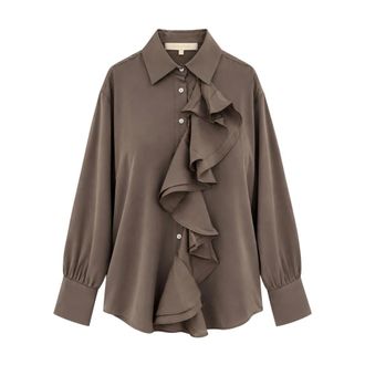 Nouvelle/Silk95Five Camisa de seda - Blouses & Shirts - Mujer - Marr&oacute;n - S