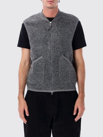 Universal Works Gilet in lana con collo bomber e tasche a toppa