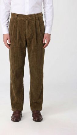 A.P.C. A. P.C. Pantaloni Ricky a gamba larga in cotone con pince a vita media