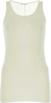 Ami White Snoop Neck Tank Top