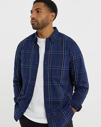 Jacamo Oxford Check Long Sleeve Shirt