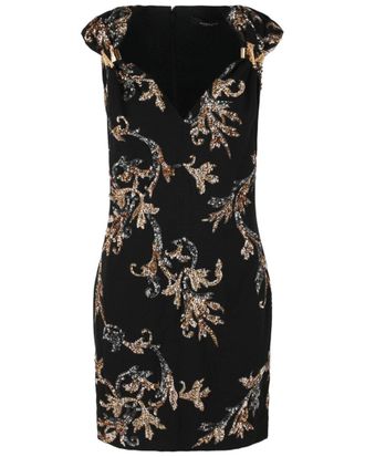 Versace Acanthus Leaf Sequin & Crystal Embellished Minidress
