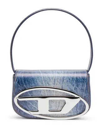 Diesel 1DR leren schoudertas - Blauw