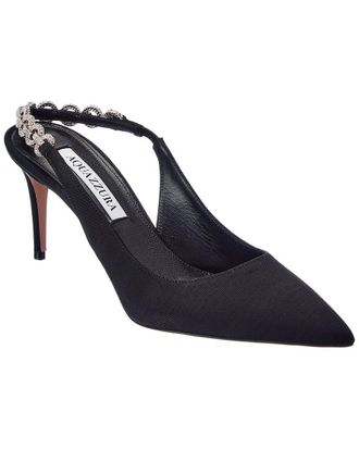 Aquazzura Love Link 75 Grosgrain Slingback Pump