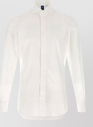 Finamore cotton poplin long-sleeve shirt