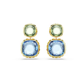 Swarovski Accessoires, Dames, Veelkleurig, ONE Size, Gouden Kristallen Oorbellen, Elegante Keuze