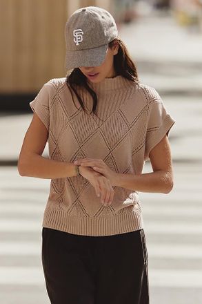 Varley Keffin Relaxed Short-Sleeve Sweater