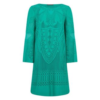 Alberta Ferretti Light Dress with Long Sleeves - female - Alberta Ferretti - Short Dresses - Blue - M - Dresses
