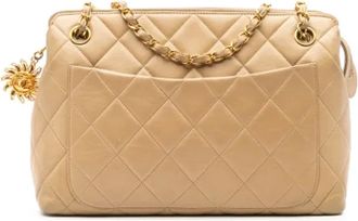 Chanel Pre-owned Shoulder Bags, female, Beige, Size: ONE SIZE Pre-owned Leather crossbody-bags