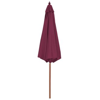 Berkfield Home Outdoor Parasol with Wooden Pole 300 cm Bordeaux Red