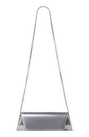 Akris Anouk Metallic Leather East/West Clutch in Silver Metallic at Nordstrom