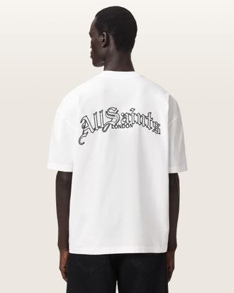 AllSaints Cotton Descent Oversized Graphic T-Shirt, Size: XXL