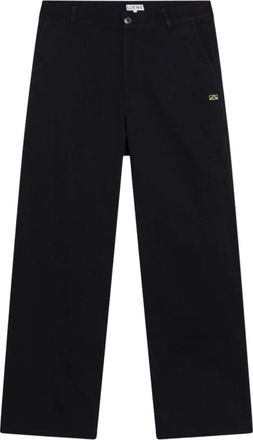 Loewe Regular-fit Katoenen Twill Broek - Heren - Straight fit broeken - Zwart - XL - Katoen - Broeken