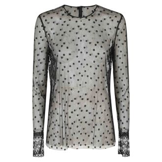 Alberta Ferretti Dames, Blouses & Shirts, Zwart, Maat: L Tulle