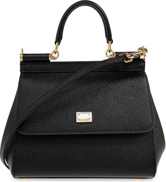 Dolce & Gabbana Sicili&euml; middelgrote leren handtas