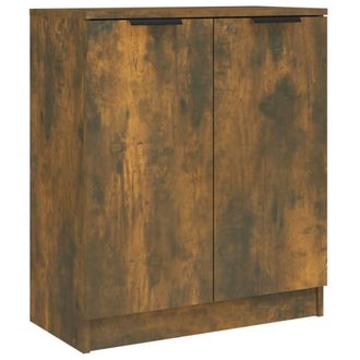 Berkfield Home Sideboards 2 pcs Smoked Oak 60x30x70 cm Engineered Wood in Brown | Size: 60 x 30 x 70 cm