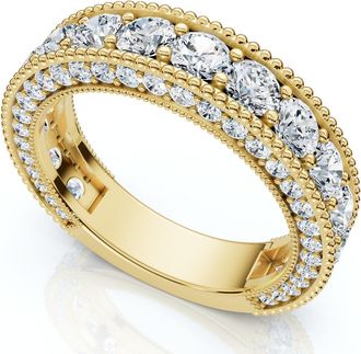 Pompeii3 2 1/4Ct Diamond Vintage Wedding Anniversary Ring 14k Gold or Platinum Lab Grown