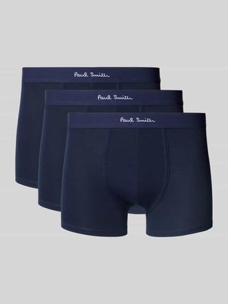 Paul Smith Trunks mit elastischem Logo-Bund im 3er-Pack in Marine, Gr&ouml;&szlig;e S