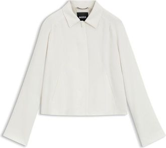 BOSS Crepe blazer with concealed closure