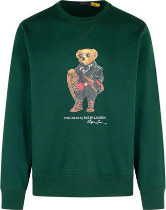 Polo Ralph Lauren Polo Bear Green Cotton Blend Sweatshirt