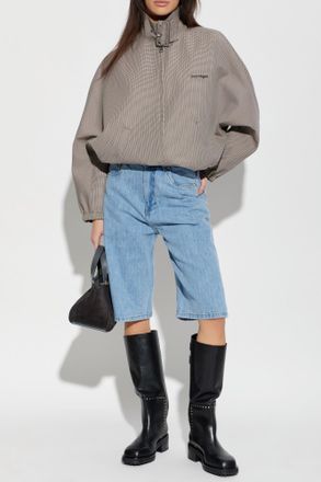 Courr&egrave;ges Jacket With Houndstooth Pattern, Womens, Beige