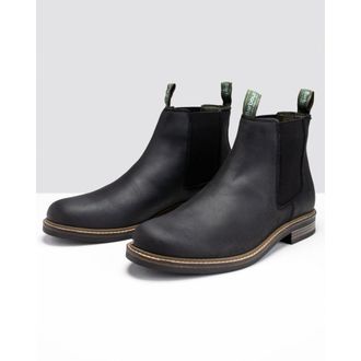 Barbour Farsley Mens Chelsea Boot - Black Leather - Size UK 8