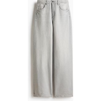 H&M Wide High Jeans in Light Gray at Nordstrom, Size 14