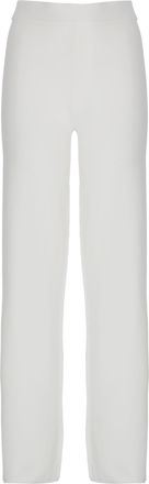 KANGRA White Viscose Straight-Leg Pants
