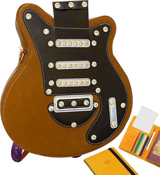 Generic Shoulder Bag For Women - Fashion Guitar Design Tote Purse, Multi-Purpose Zipper Bag | Large Daypack Organizer For Girls Women Daily Phone Notebook Acc