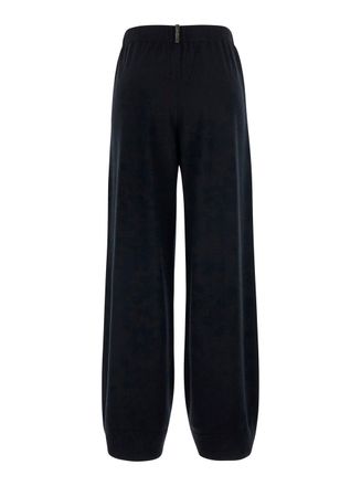 Fabiana Filippi Womens Pants Wool-Silk-Cashmere Black Trousers
