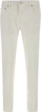Pantaloni Torino White Stretch Denim Jeans