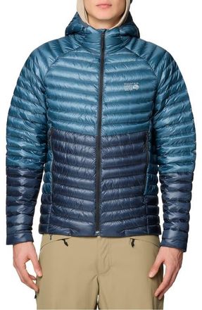Mountain Hardwear Ghost Whisperer Packable 800-Fill-Power Down Hooded Jacket in Adriatic Blue/Moon Blue at Nordstrom, Size Xx-Large