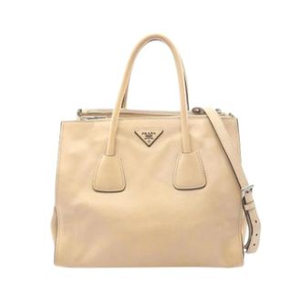 Prada unisex, Pre-owned, Beige, Maat: ONE Size Leer