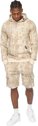 Crosshatch Bardon Camo-cargoshorts voor heren (Lichte steen Camo)