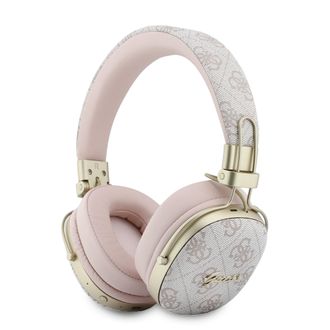 OEM Auriculares Supraaurales Guess Bluetooth Enc Metal 4g Con Logotipo En Letra Cursiva, Color Rosa