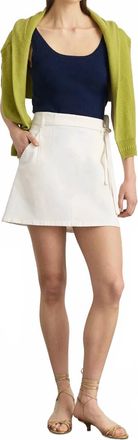 Tanya Taylor Annika Mini Skirt In Chalk