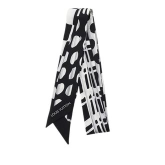 Louis Vuitton Pre-owned Womens Printed Bandeau Silk Scarf - Black Textile - One Size
