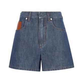 Fendi Short Chambray Denim - Dames - Denim shorts - Blauw - S - Denim - Korte Broeken