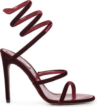 Rene Caovilla High Heel Sandalen - Dames - Sandalen met hakken - Rood - 39 1/2 EU - Leer - Schoenen