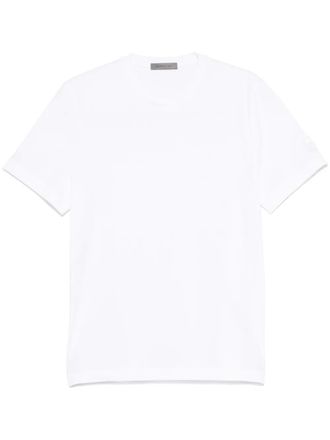 Corneliani logo-embroidered T-shirt - men - Elastane/Cotton - 56 - White