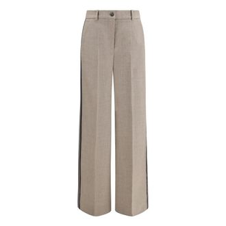 P.A.R.O.S.H. Pantaloni in Lana Vergine - - Trousers - Donna - Beige - M