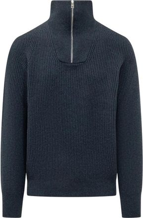 Amaranto Mezza Zip Turtleneck - Heren - Coltruien - Blauw - M - Truien & Vesten