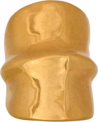 Balmain Messing Bamboe Ring - Dames - Ringen - Geel - S - Bamboe - Accessoires