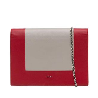 Celine Pre-owned Celine Leather Frame Wallet on Chain S-MP-4177