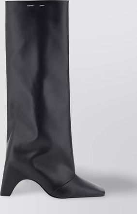 Coperni leather knee-high square-toe block-heel boots
