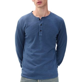 Rag & Bone Classic Slim Fit Henley in Blue at Nordstrom, Size Xx-Large