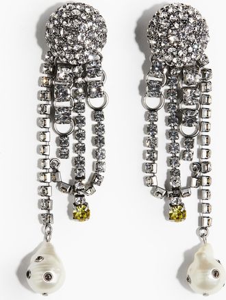 H&M Ohrclips mit Strass - Silber